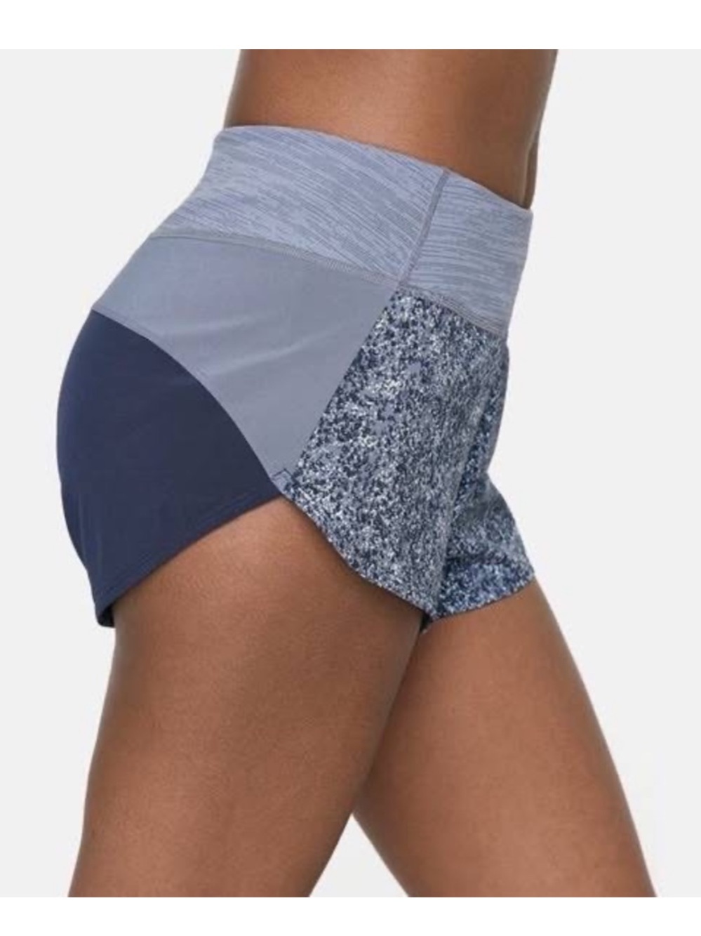 Outdoor Voices Hudson running gym Shorts gray Blue Speckled Women's small